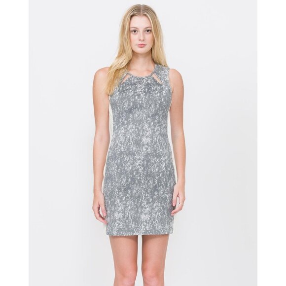 Calypso Paneled Dress Grey Combo Leather panels $248 NWT size 6 - Picture 3 of 10